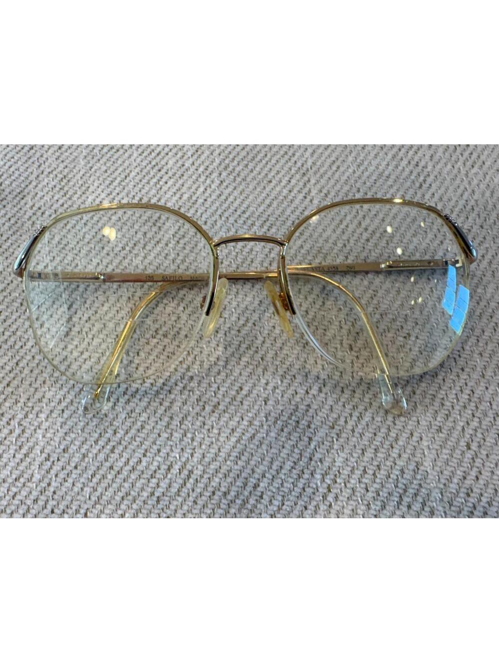 Vintage SAFILO ELASTA 4558 Glasses Frames Gold Round 53-18 Italy Designer